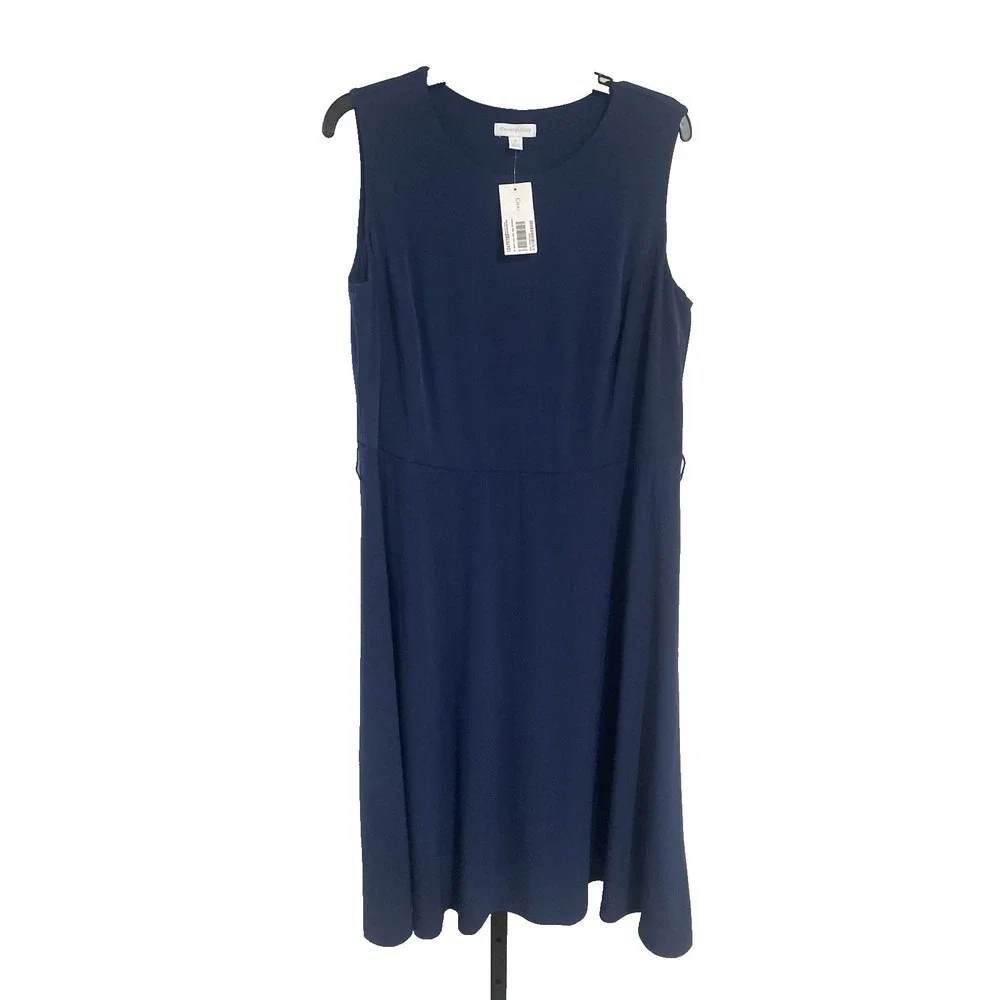 Charter‎ Club womens dress navy blue stretch sleeveless plus 1X NEW $89.50 A5